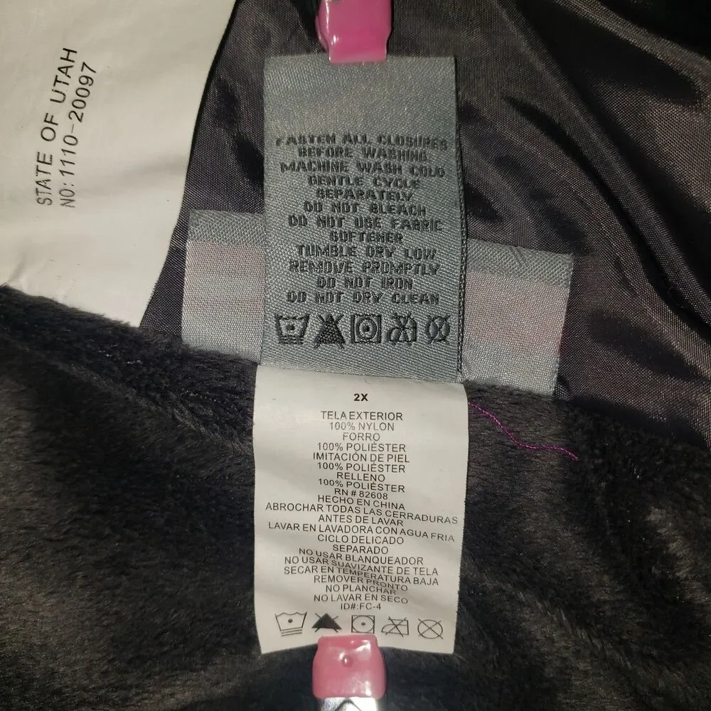 FREE COUNTRY Purple Puffer Jacket Coat Womens Plus Size 2X - Picture 6 of 10
